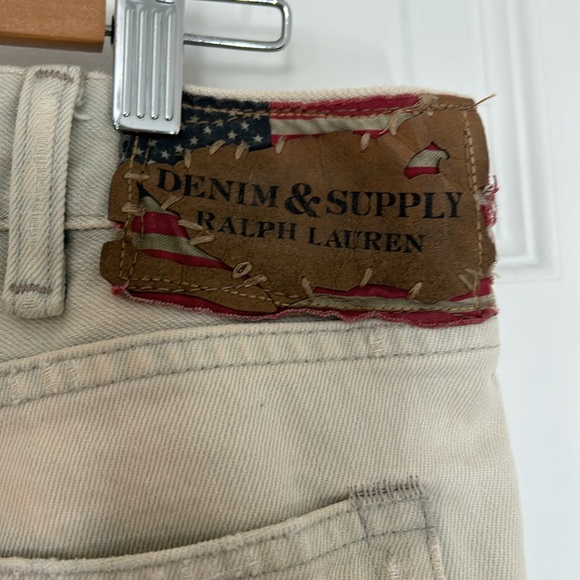 DENIM & SUPPLY - Ralph lauren grunge white destroyed straight jeans size 38x32 - Picture 7 of 8
